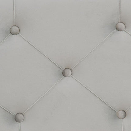 Puff 80 x 80 x 46 cm synthetische Stoffe Grau Metall