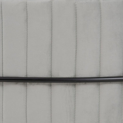 Puff 80 x 80 x 46 cm synthetische Stoffe Grau Metall