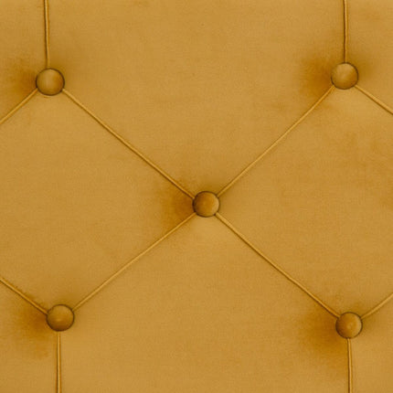 Puff 80 x 80 x 46 cm synthetische Stoffe Metall Ocker