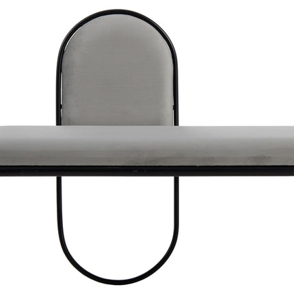 Hocker 110 x 40 x 68 cm synthetische Stoffe Grau Metall