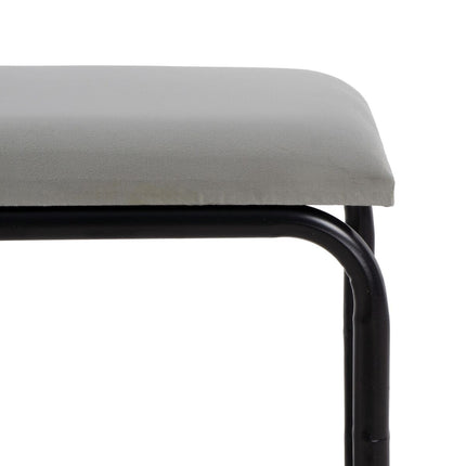Hocker 110 x 40 x 68 cm synthetische Stoffe Grau Metall