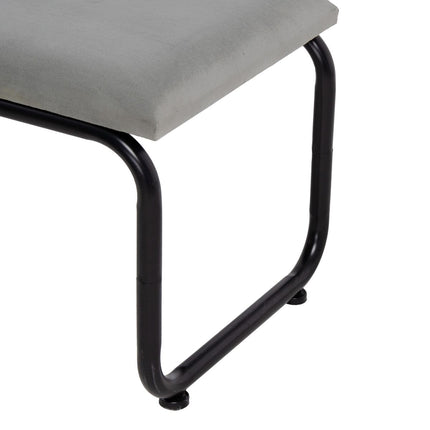 Hocker 110 x 40 x 68 cm synthetische Stoffe Grau Metall