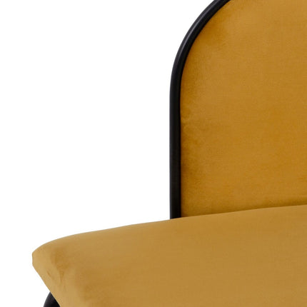 Hocker 110 x 40 x 68 cm synthetische Stoffe Metall Ocker