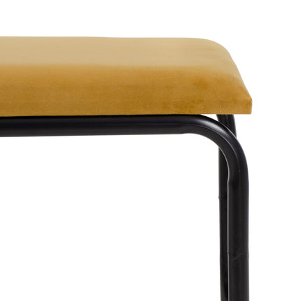 Hocker 110 x 40 x 68 cm synthetische Stoffe Metall Ocker