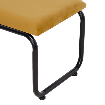 Hocker 110 x 40 x 68 cm synthetische Stoffe Metall Ocker