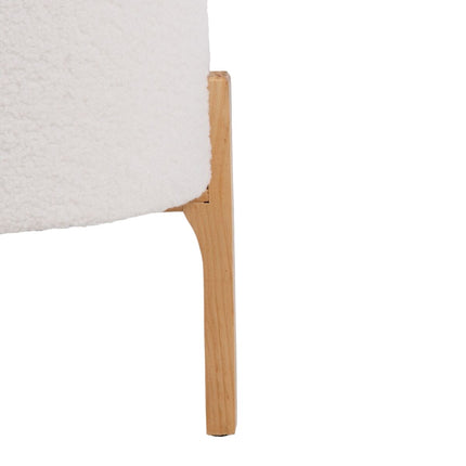 Puff synthetische Stoffe Beige Holz 46 x 46 x 46 cm