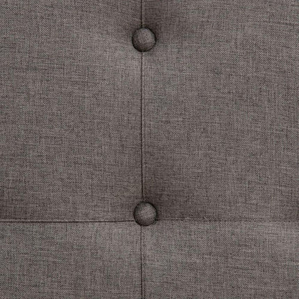 Puff 63 x 63 x 41 cm synthetische Stoffe Metall Dunkelgrau