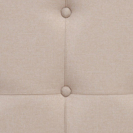 Puff 63 x 63 x 41 cm synthetische Stoffe Beige Metall