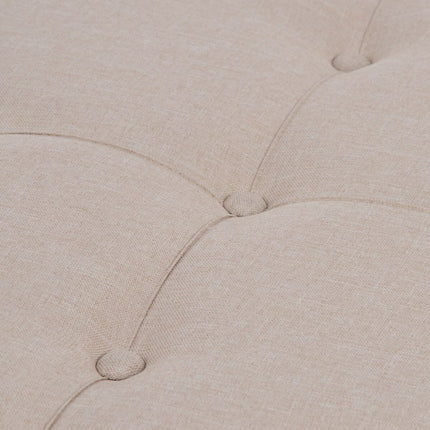 Puff 63 x 63 x 41 cm synthetische Stoffe Beige Metall