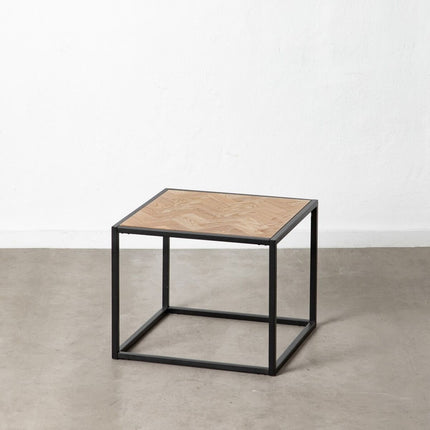 Nachttisch SPIKE 55 x 55 x 45 cm natürlich Metall Holz