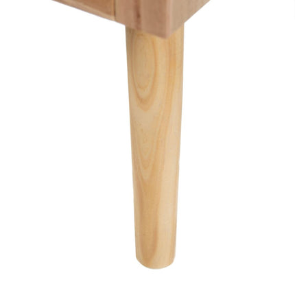 Nachttisch SASHA 40 x 30 x 57 cm natürlich Holz Creme Rattan