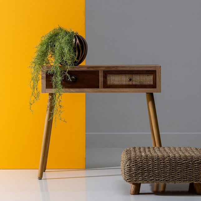 Eingangsbereich SASHA natürlich Holz Creme Rattan 80 x 30 x 78 cm