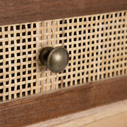 Eingangsbereich SASHA natürlich Holz Creme Rattan 80 x 30 x 78 cm