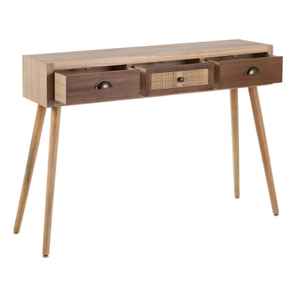 Eingangsbereich SASHA 110 x 30 x 78 cm natürlich Holz Creme Rattan