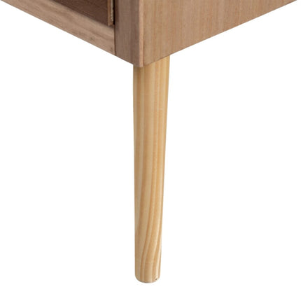 Couchtisch SASHA 110 x 50 x 43 cm Holz Rattan