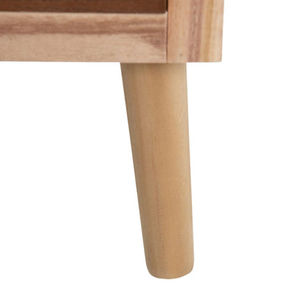 TV-Möbel SASHA natürlich Holz Creme Rattan