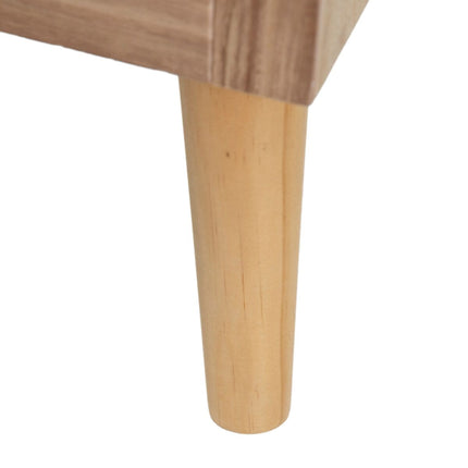 Anrichte SASHA 100 x 33 x 80 cm natürlich Holz Creme Rattan