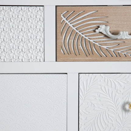 Konsolentisch mit Schubladen MISS DAISY 67 x 34 x 86 cm natürlich Kiefernholz Weiß