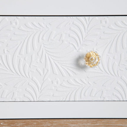 Anrichte MISS DAISY natürlich Kiefernholz Weiß 80 x 40 x 80 cm