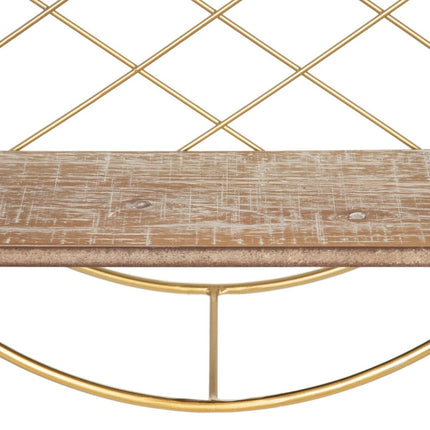 Regale natürlich Gold Metall Holz 43 x 13 x 43 cm