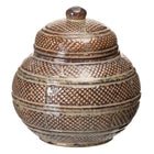 Vase 17 x 17 x 17,5 cm aus Keramik Braun