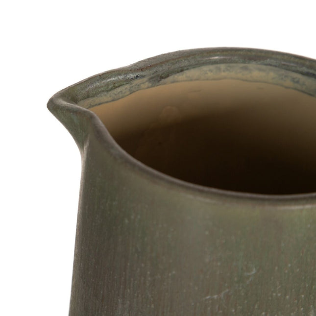 Vase grün Creme aus Keramik 19 x 12 x 23,5 cm