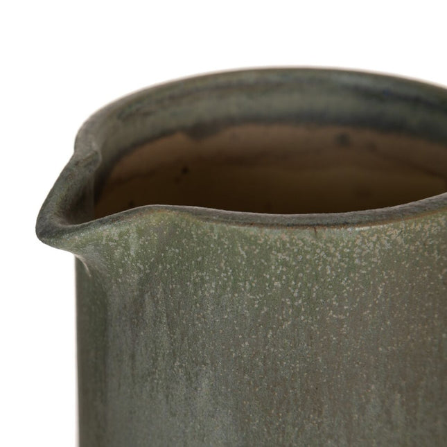Vase 21 x 14 x 28,5 cm aus Keramik grün Creme