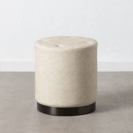 Puff Beige Kunstleder 38 x 38 x 42 cm DMF