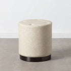 Puff Beige Kunstleder 38 x 38 x 42 cm DMF