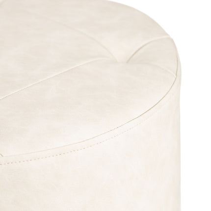 Puff Beige Kunstleder 38 x 38 x 42 cm DMF