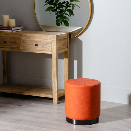 Puff Dunkelrot Kunstleder 38 x 38 x 42 cm DMF