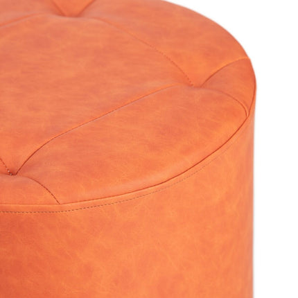 Puff Dunkelrot Kunstleder 38 x 38 x 42 cm DMF