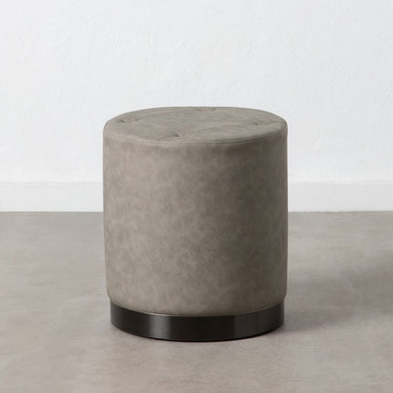 Puff Grau Kunstleder 38 x 38 x 42 cm DMF