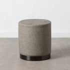 Puff Grau Kunstleder 38 x 38 x 42 cm DMF