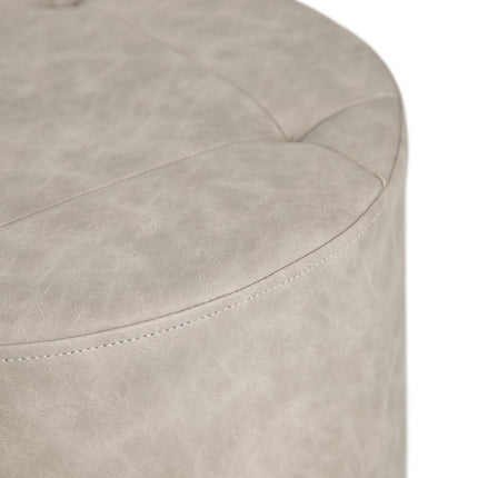 Puff Grau Kunstleder 38 x 38 x 42 cm DMF