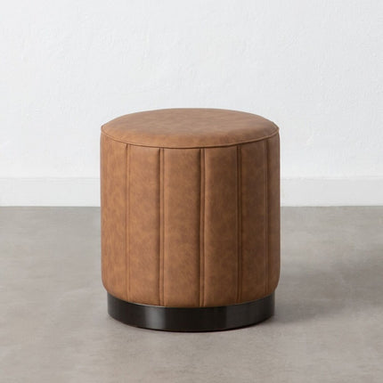 Puff Braun Kunstleder 38 x 38 x 42 cm DMF
