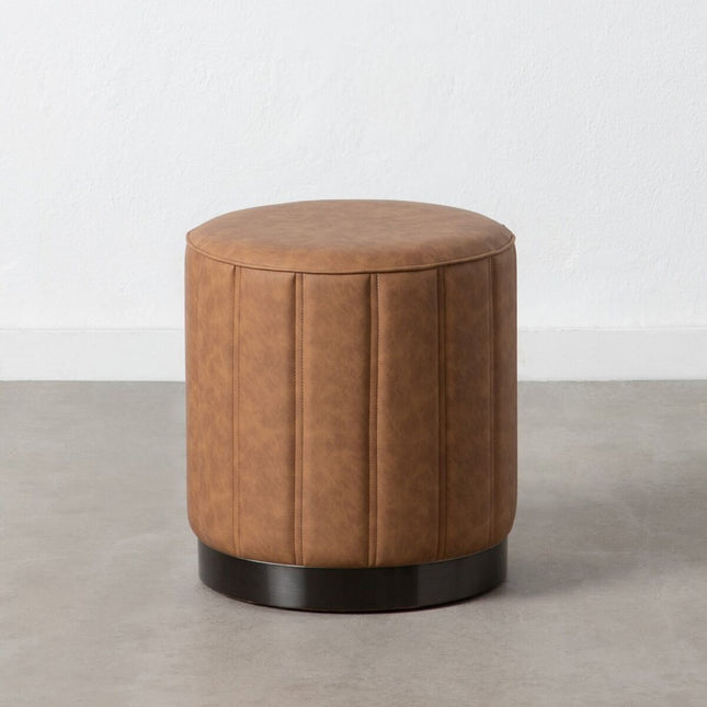 Puff Braun Kunstleder 38 x 38 x 42 cm DMF