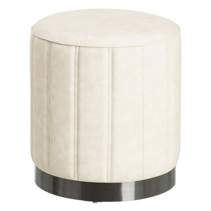 Puff Beige Kunstleder 38 x 38 x 42 cm DMF