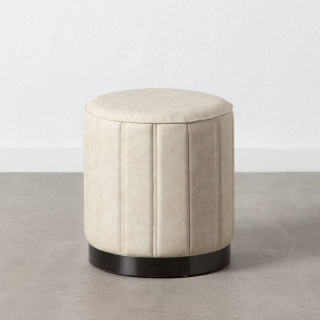 Puff Beige Kunstleder 38 x 38 x 42 cm DMF