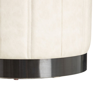 Puff Beige Kunstleder 38 x 38 x 42 cm DMF