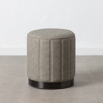 Puff Grau Kunstleder 38 x 38 x 42 cm DMF