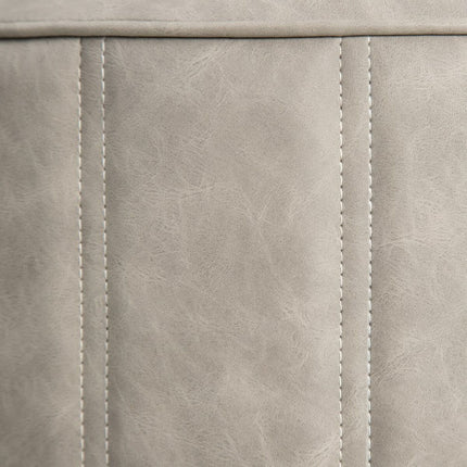 Puff Grau Kunstleder 38 x 38 x 42 cm DMF