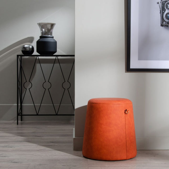 Puff Dunkelrot Kunstleder 41 x 41 x 42 cm DMF