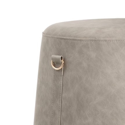 Puff Grau Kunstleder 41 x 41 x 42 cm DMF