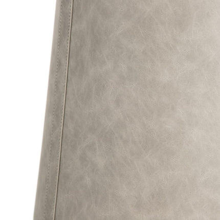 Puff Grau Kunstleder 41 x 41 x 42 cm DMF
