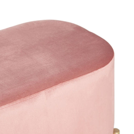 Hocker 104,5 x 39 x 42 cm synthetische Stoffe Rosa Metall