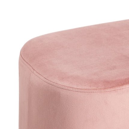 Hocker 104,5 x 39 x 42 cm synthetische Stoffe Rosa Metall