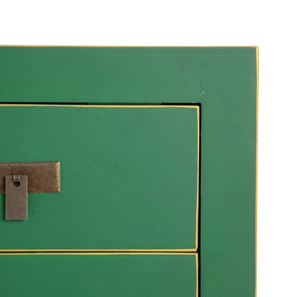 Nachttisch 43 x 34 x 55 cm Holz grün DMF