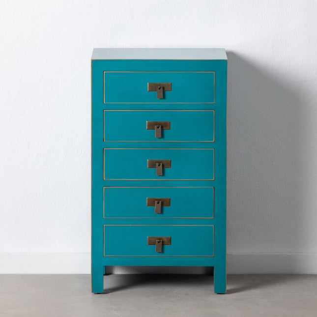 Nachttisch 44 x 34 x 77 cm Blau Holz DMF