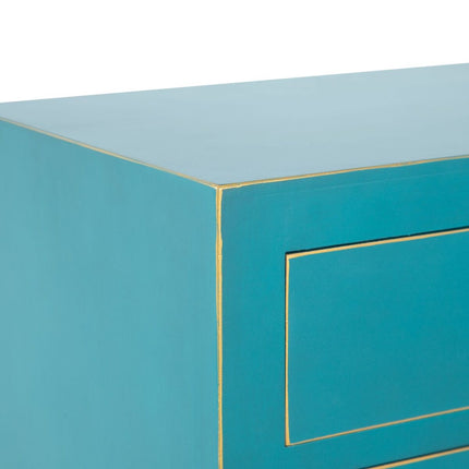 Nachttisch 44 x 34 x 77 cm Blau Holz DMF